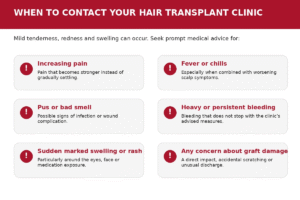 Hair transplant aftercare recovery timeline from day 1 to month 12