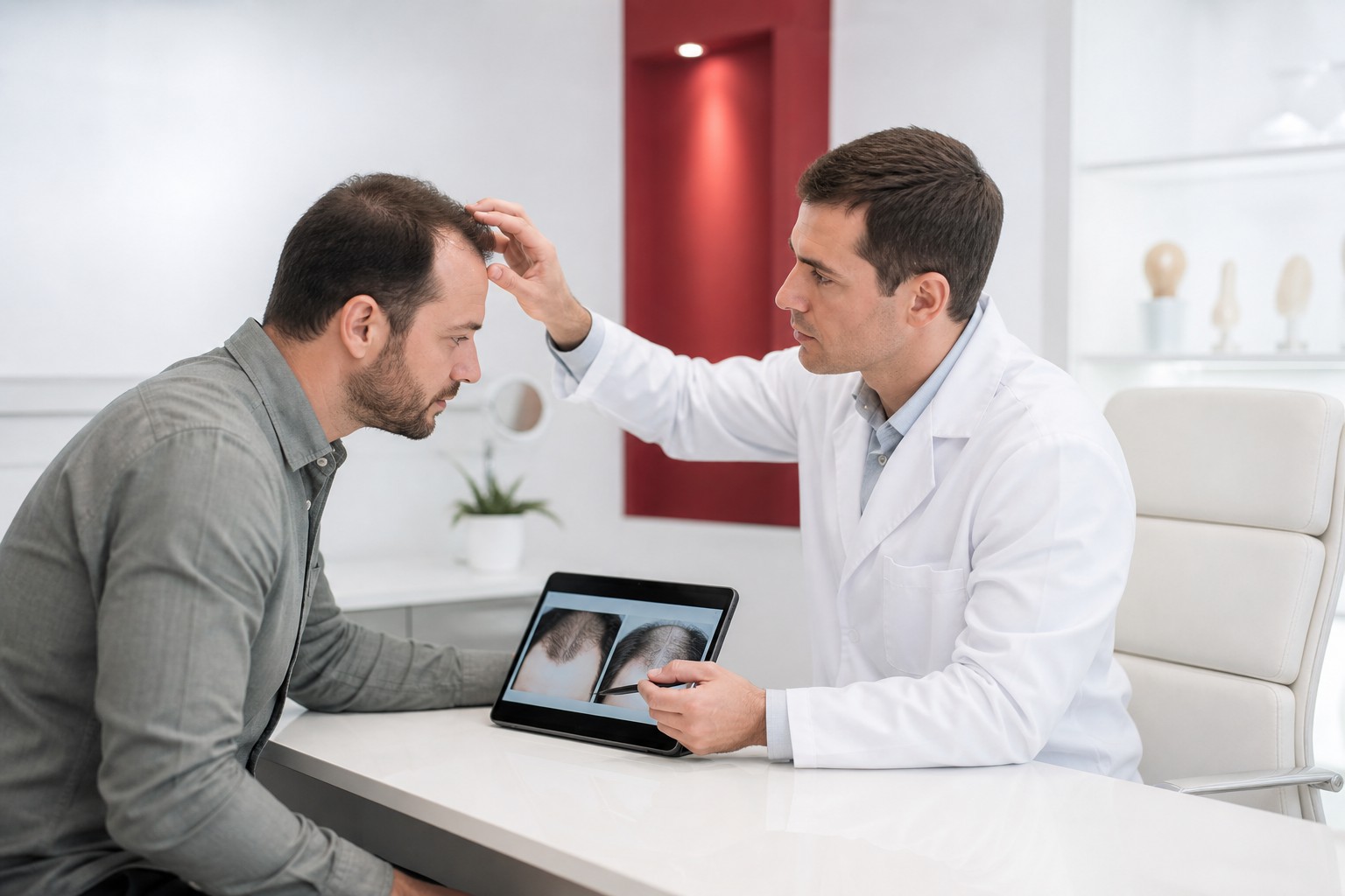 Hair transplant donor area healing after FUE procedure