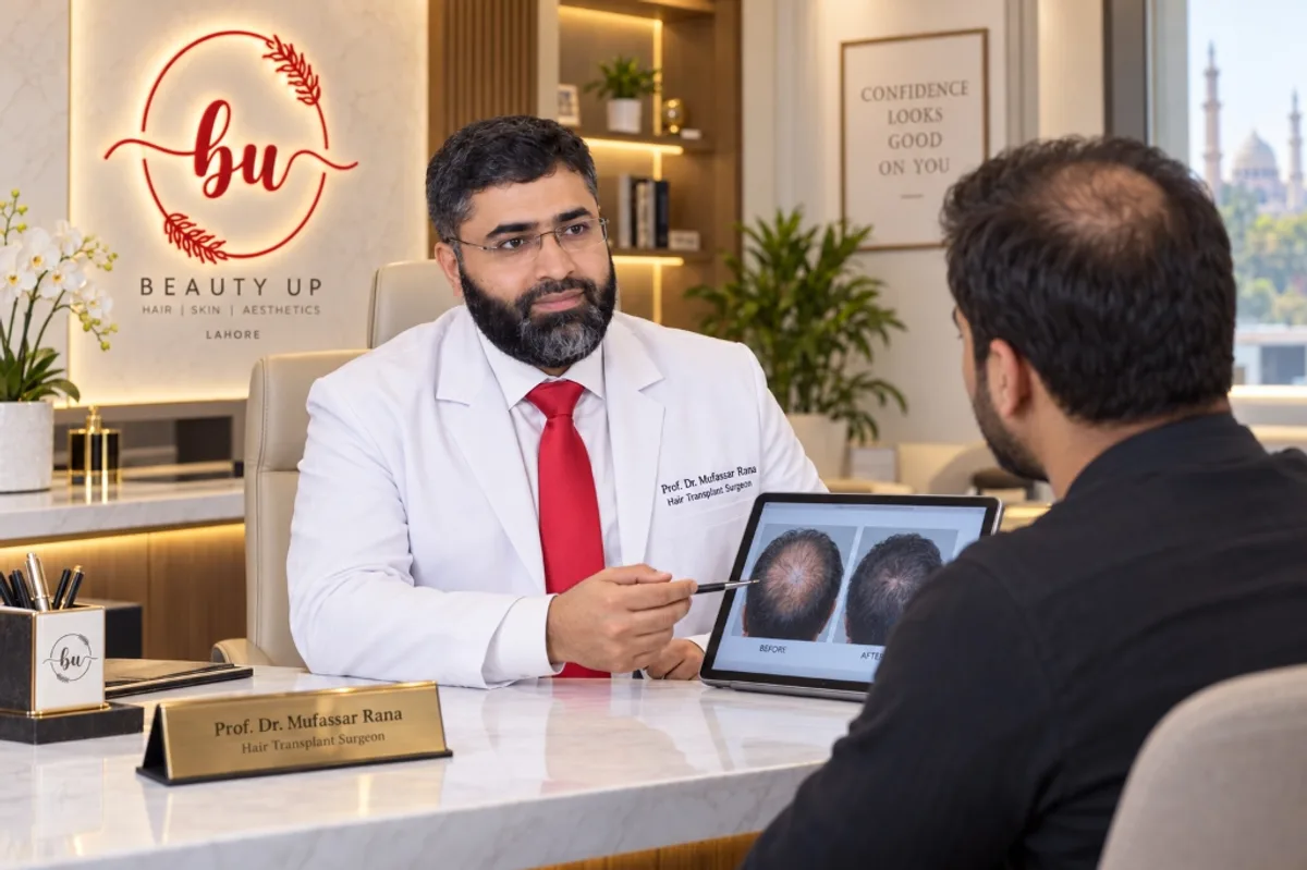 Hair transplant consultation in Lahore with Dr Mufassar Rana